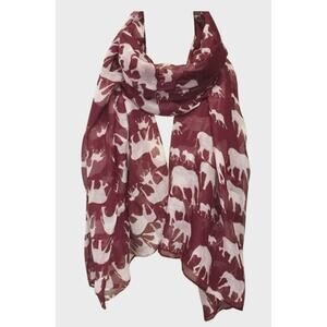 Elephant Maroon Scarf Wraps Shawl Soft Scarves Wrap. Alabama Roll Tide Crimson.